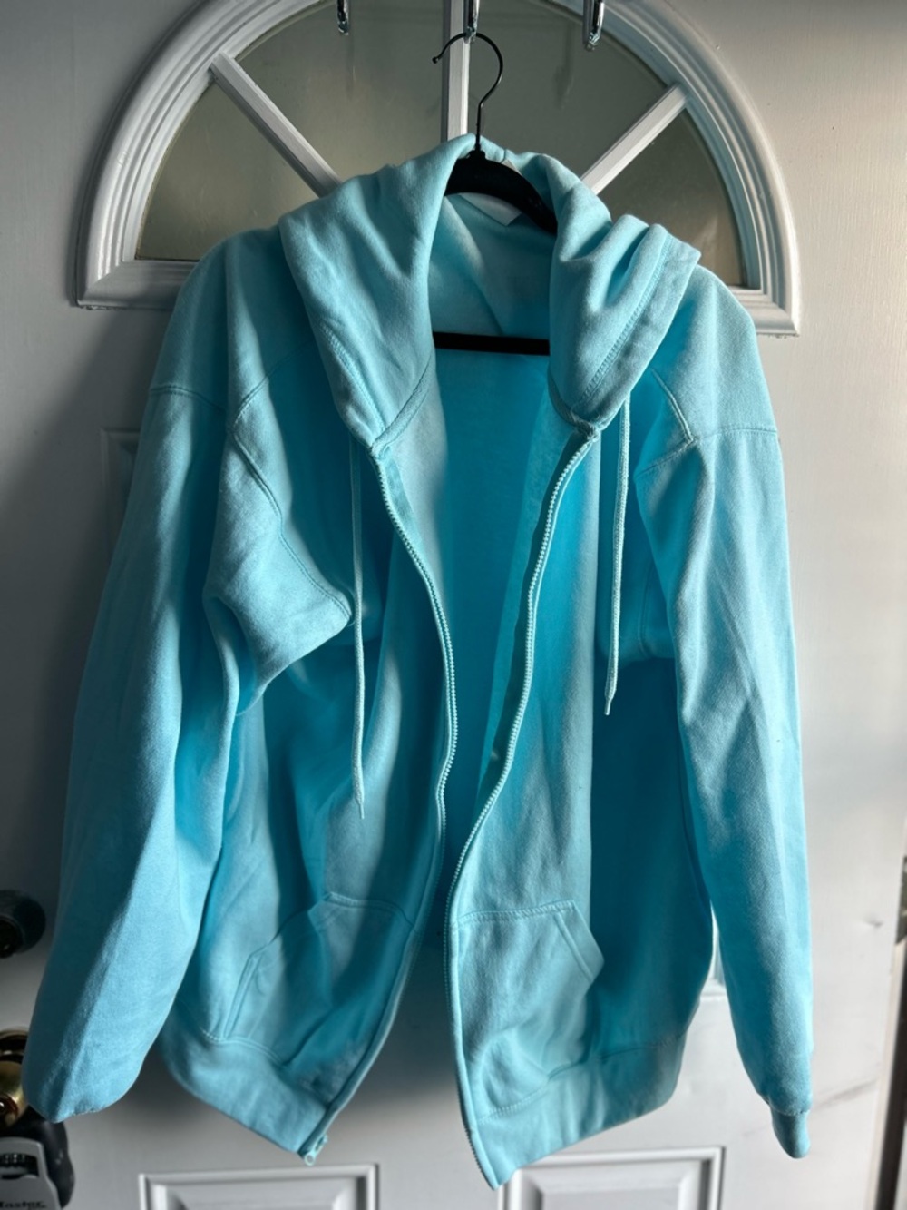 Pacifica Light Blue Zip-Up Hoodie  Siz XL up to 46 Bust   B1